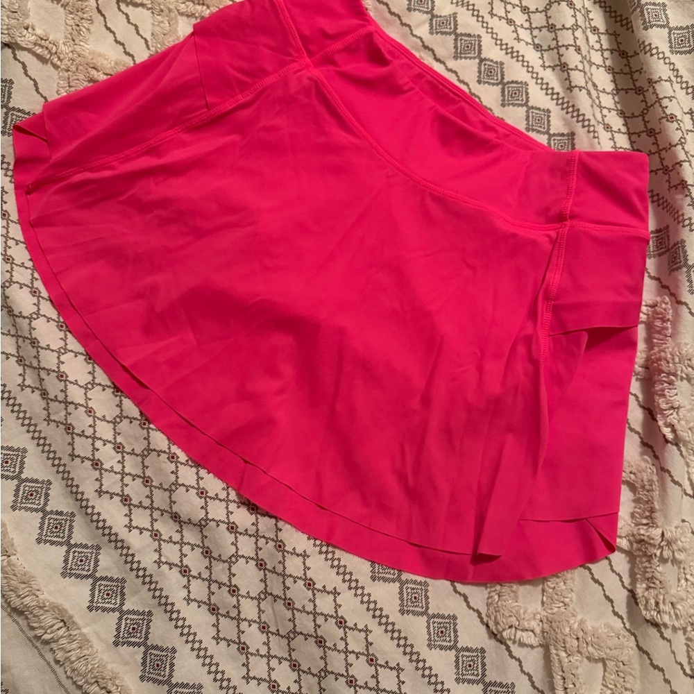 Red Asymmetrical A-Line Mini Skirt for Casual Wear